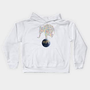 Corona Creative Earth Elephant Gift Kids Hoodie